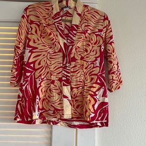 Manuhealii xs red blouse/hapi coat